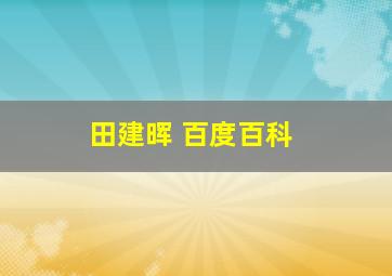 田建晖 百度百科